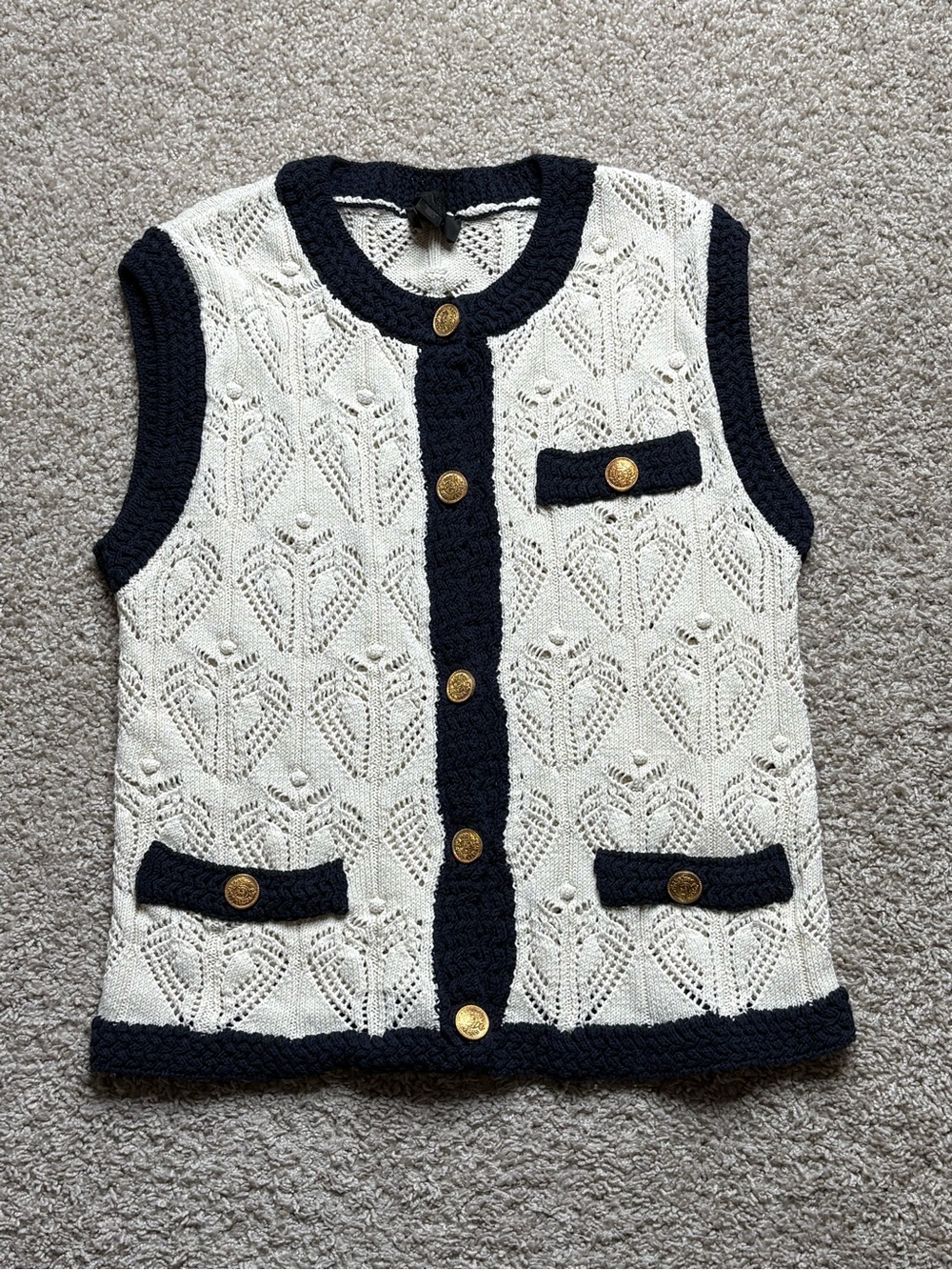 Zara Knit Button Up Sweater Vest